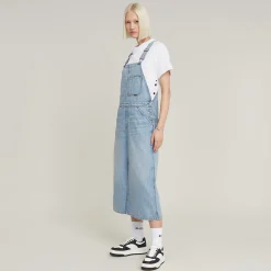 Damen G-Star Midi Dungaree Jeans Latzkleid