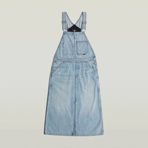 Damen G-Star Midi Dungaree Jeans Latzkleid