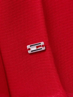 Damen Tommy Hilfiger Midi-Faltenrock mit Logo am Taillenbund
