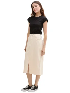Damen Tom Tailor Denim Midi-Jeansrock