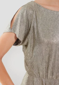 Damen Swing Day Midikleid aus foliertem Jersey