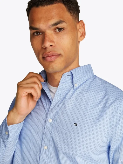 Herren Tommy Hilfiger Mini Print Hemd