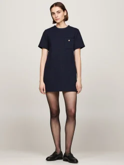 Damen Tommy Hilfiger Mini-Etuikleid aus Tweed in A-Linie