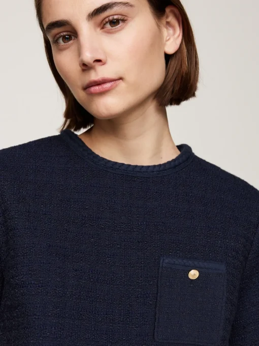 Damen Tommy Hilfiger Mini-Etuikleid aus Tweed in A-Linie