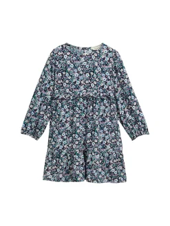 Kinder Tom Tailor Denim Mini-Kleid mit Blumenmuster