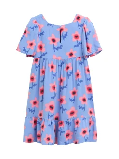 Kinder Tom Tailor Denim Mini-Kleid mit Blumenmuster