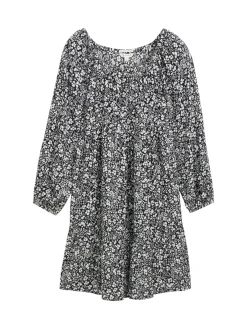 Kinder Tom Tailor Denim Mini-Kleid mit Blumenmuster