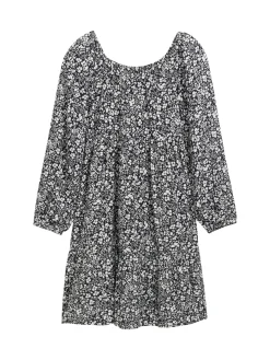 Kinder Tom Tailor Denim Mini-Kleid mit Blumenmuster