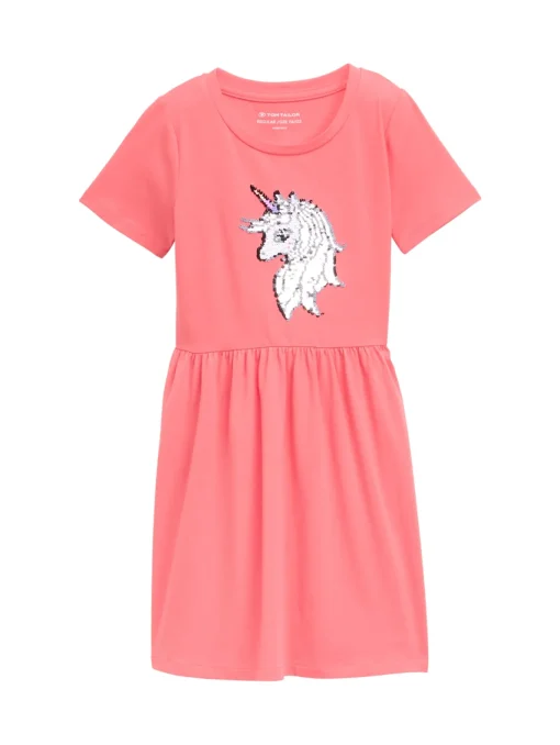 Kinder Tom Tailor Denim Mini-Kleid mit Wendepailletten