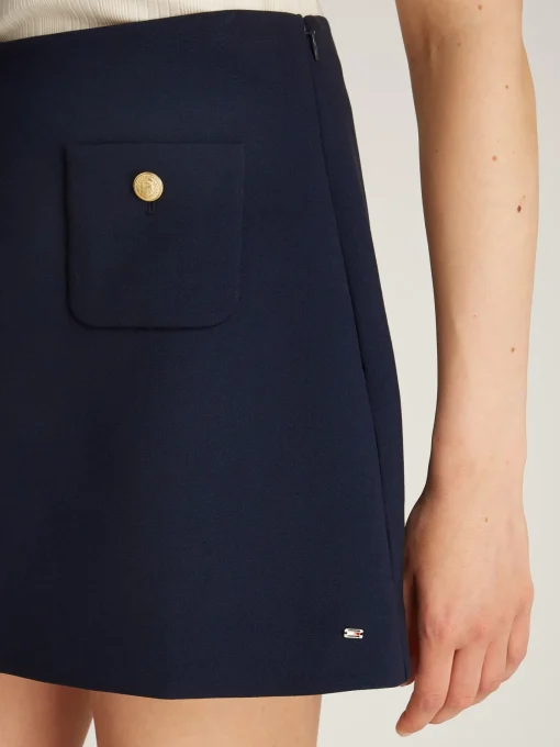 Damen Tommy Hilfiger Minirock mit geknöpften Taschen