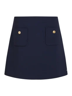 Damen Tommy Hilfiger Minirock mit geknöpften Taschen