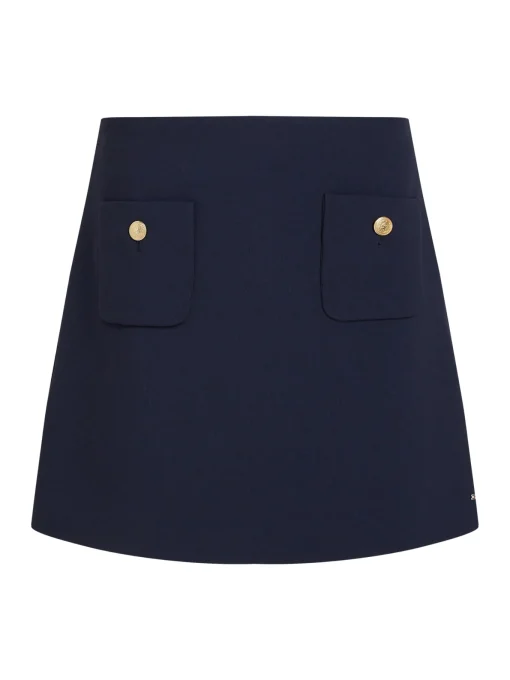 Damen Tommy Hilfiger Minirock mit geknöpften Taschen