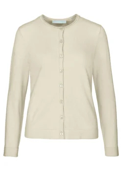 Damen Bianca Moderne Strickjacke mit Rundhalsausschnitt