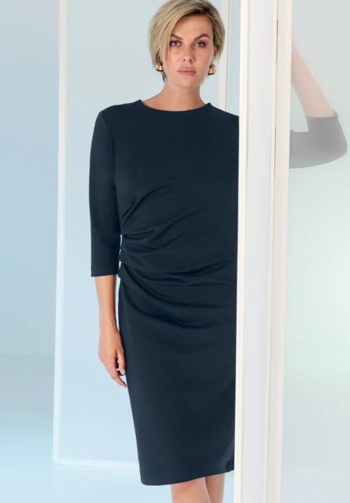 Damen Bianca Modernes Jerseykleid mit Rundhalsausschnitt