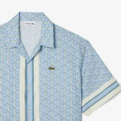 Herren Lacoste Monogramm-Hemd mit geradem Schnitt