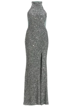 Damen Hey Kyla Neckholder Paillettenkleid mit Beinschlitz