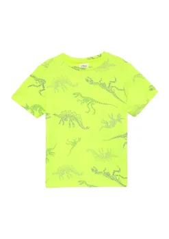 Kinder s.Oliver Neon T-Shirt mit All-over-Print