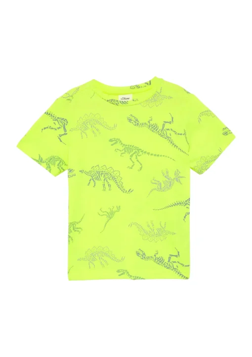 Kinder s.Oliver Neon T-Shirt mit All-over-Print