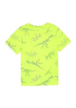 Kinder s.Oliver Neon T-Shirt mit All-over-Print