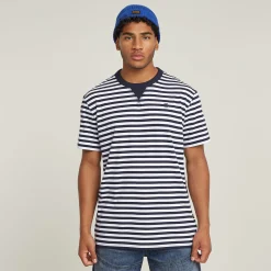 Herren G-Star Nifous Streifen T-Shirt
