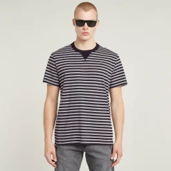 Herren G-Star Nifous Streifen T-Shirt