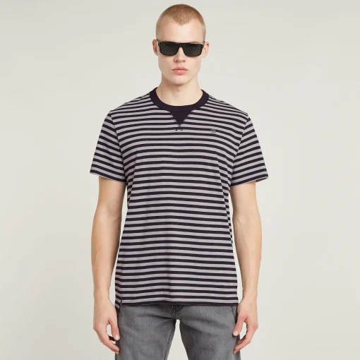 Herren G-Star Nifous Streifen T-Shirt