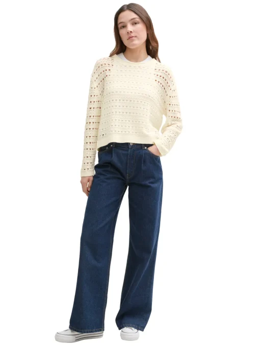 Damen Tom Tailor Denim Offen gestrickter Pullover