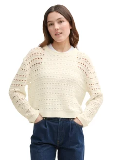 Damen Tom Tailor Denim Offen gestrickter Pullover