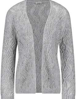Damen Gerry Weber Collection Offene Strickjacke in Ajour-Strick