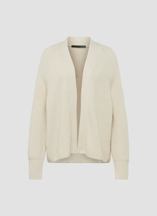 Damen Lecomte Offener Strick-Cardigan mit Perfangstruktur