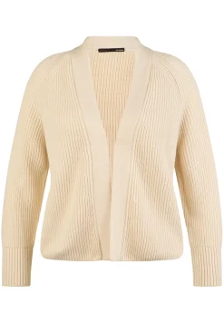 Damen Lecomte Offener Strick-Cardigan mit Perfangstruktur
