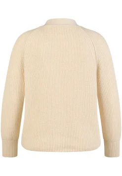 Damen Lecomte Offener Strick-Cardigan mit Perfangstruktur
