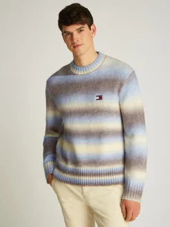 Herren Tommy Jeans Ombré-Pullover mit Wolle
