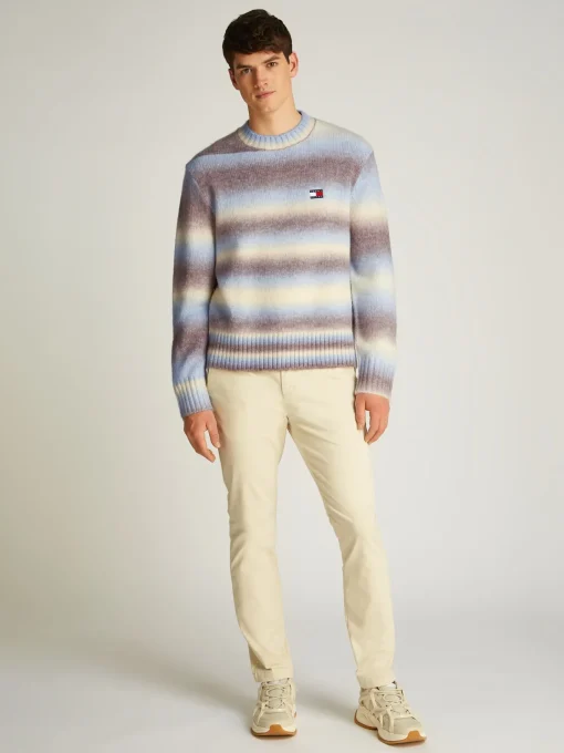 Herren Tommy Jeans Ombré-Pullover mit Wolle