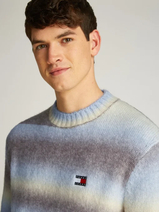 Herren Tommy Jeans Ombré-Pullover mit Wolle