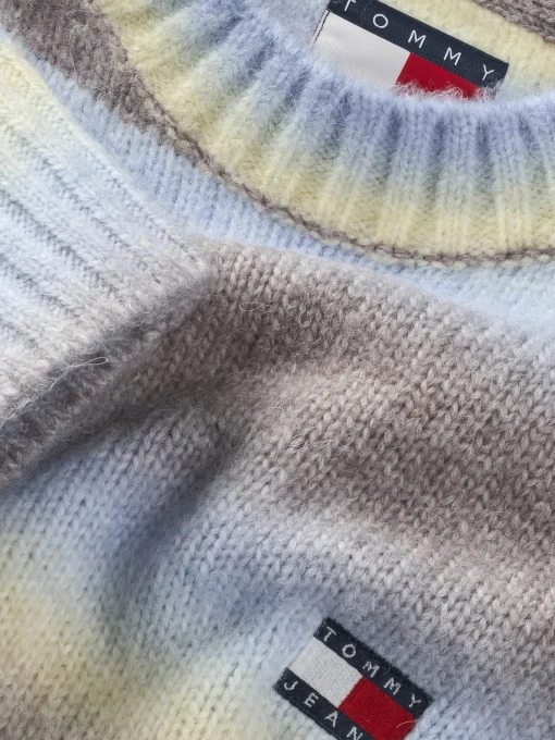 Herren Tommy Jeans Ombré-Pullover mit Wolle