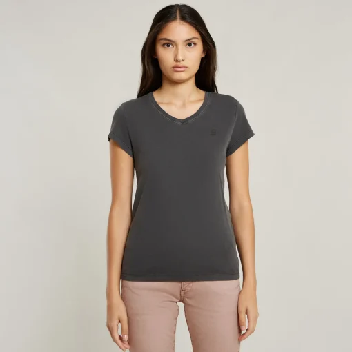 Damen G-Star Overdyed Eyben Slim V-Neck