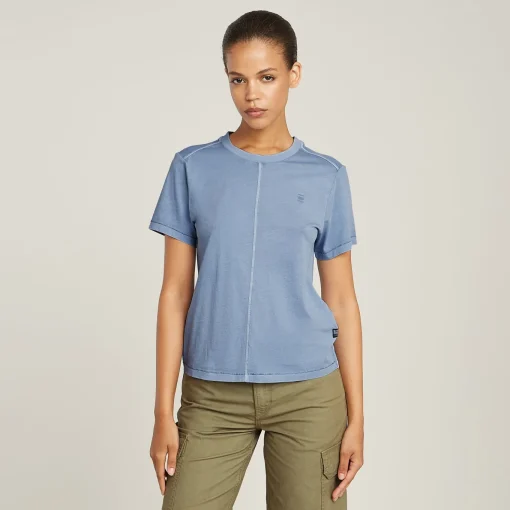Damen G-Star Overdyed Front Seam T-Shirt