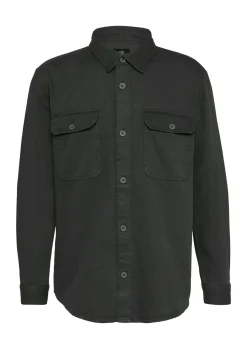 Herren QS Overshirt aus gewaschenem Twill