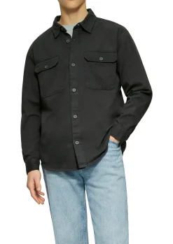 Herren QS Overshirt aus gewaschenem Twill