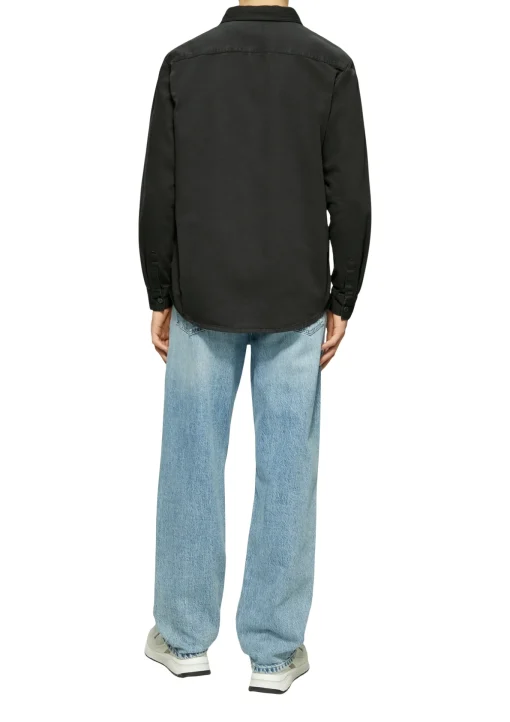 Herren QS Overshirt aus gewaschenem Twill