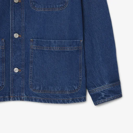 Herren Lacoste Overshirt aus schwerem Baumwoll-Denim