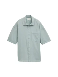 Herren Tom Tailor Denim Overshirt Hemd mit kurzen Ärmeln