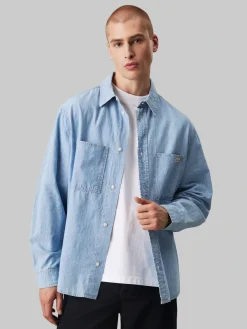 Herren Calvin Klein Jeans Overshirt im Denim Look