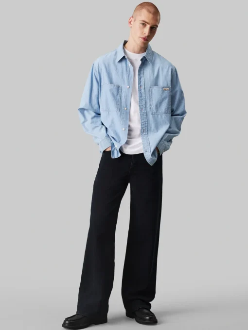 Herren Calvin Klein Jeans Overshirt im Denim Look