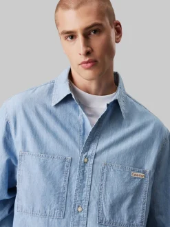 Herren Calvin Klein Jeans Overshirt im Denim Look