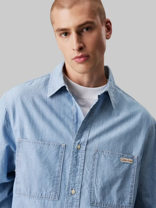 Herren Calvin Klein Jeans Overshirt im Denim Look