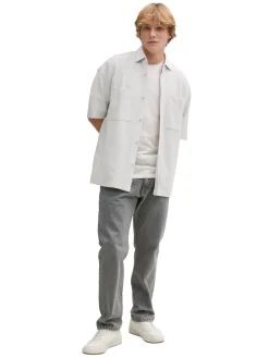 Herren Tom Tailor Denim Oversize Kurzarmhemd