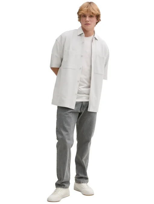 Herren Tom Tailor Denim Oversize Kurzarmhemd