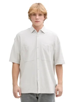 Herren Tom Tailor Denim Oversize Kurzarmhemd